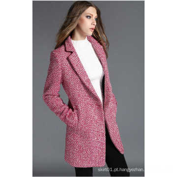 Slim Mulheres inverno casaco de lã Casaco Formal Moda Mulher
